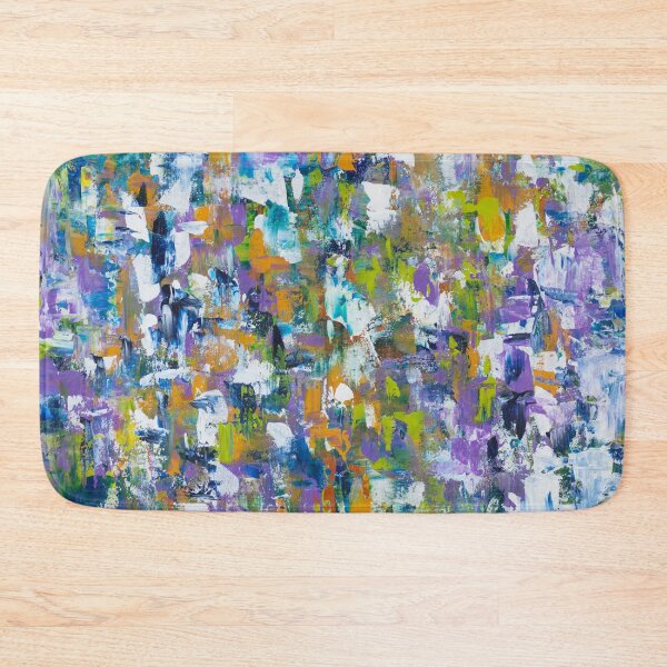 Item preview, Violet Matter – Textured Abstract Painting in Purple, Blue & Ocher designed and sold by Ingorgia Studio.