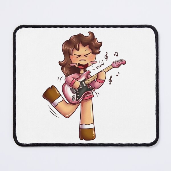 Item preview, Cute Electric Guitar Girl Sticker – Chibi Rock Musician designed and sold by Jullie999.