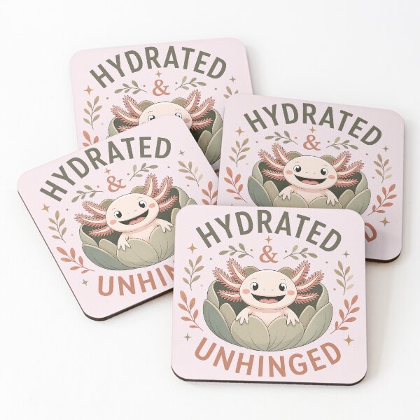 Item preview, Hydrated & Unhinged Happy Axolotl designed and sold by Weirdwildco69.