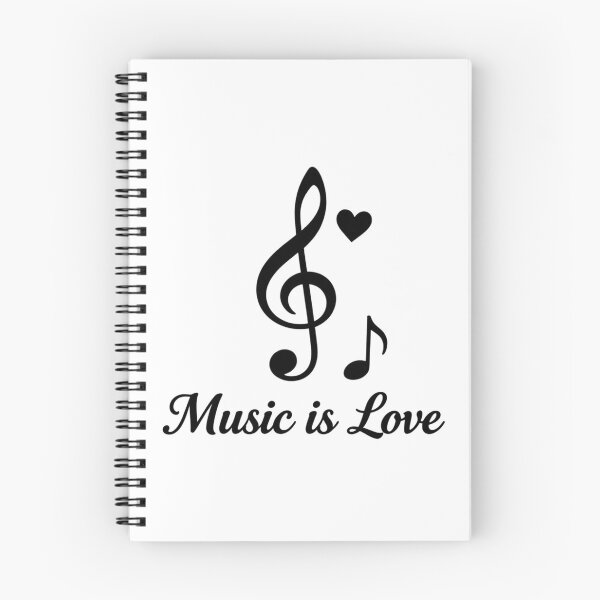 Item preview, Music Is Love – Minimal Black and White Musical Design designed and sold by Joyfulfabric.