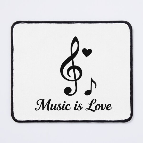 Item preview, Music Is Love – Minimal Black and White Musical Design designed and sold by Joyfulfabric.