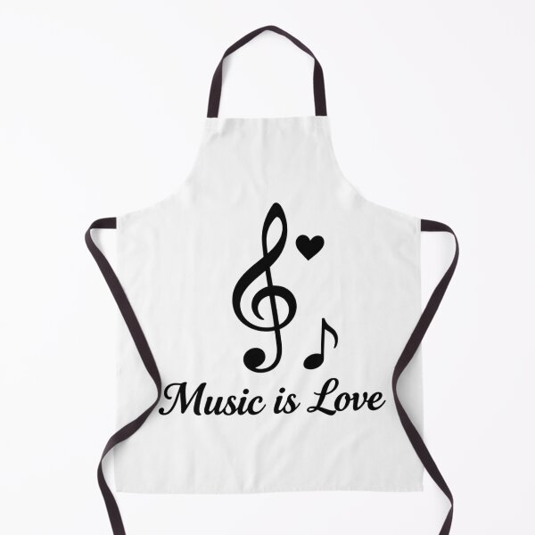 Item preview, Music Is Love – Minimal Black and White Musical Design designed and sold by Joyfulfabric.