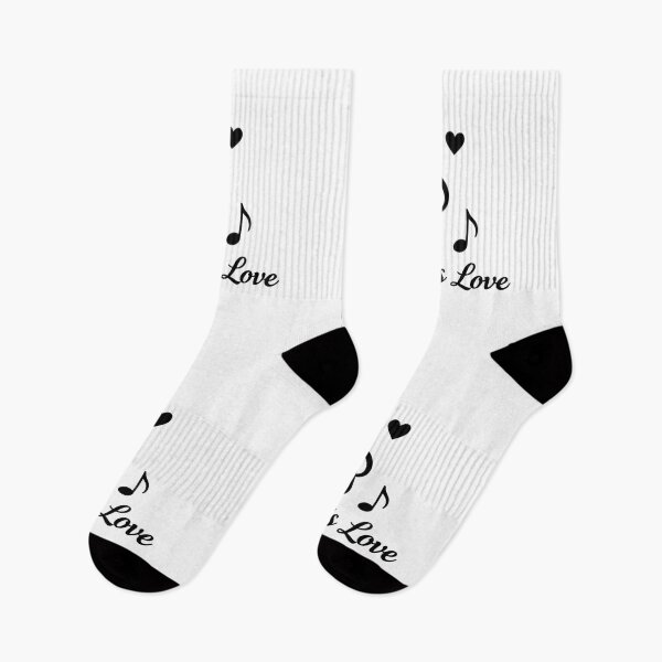 Item preview, Music Is Love – Minimal Black and White Musical Design designed and sold by Joyfulfabric.
