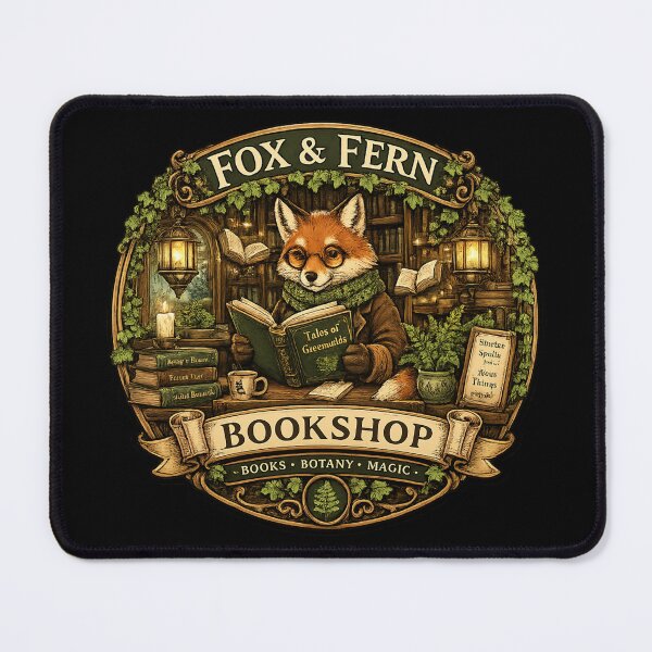 Item preview, Fox & Fern Bookshop Shirt | Cottagecore Fox Librarian | Cozy Fantasy Bookstore | Woodland Book Lover Gift designed and sold by MrDev.