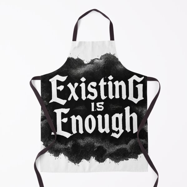 Item preview, Existing Is Enough Gothic Quote Sticker | Self Love & Mental Wellness Design designed and sold by echoartstd.