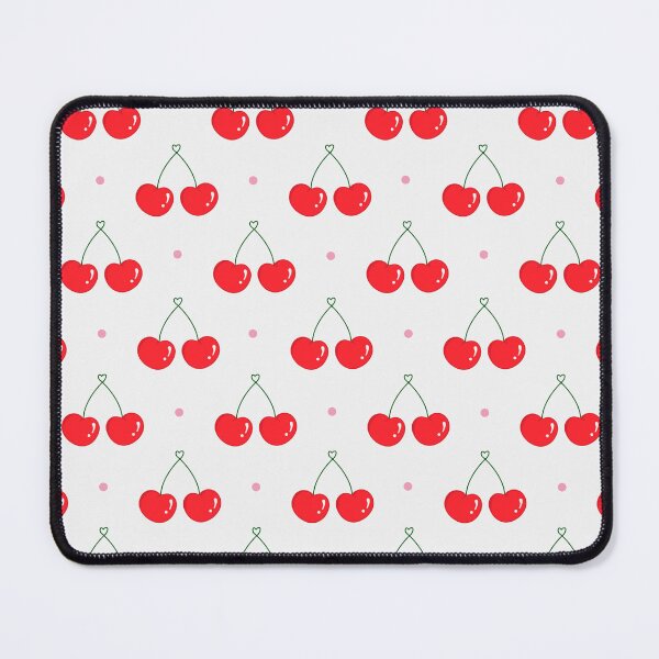 Item preview, Kawaii Cherry Hearts Seamless white with navy Polka Dot Pattern designed and sold by Sugarflumpairy2.