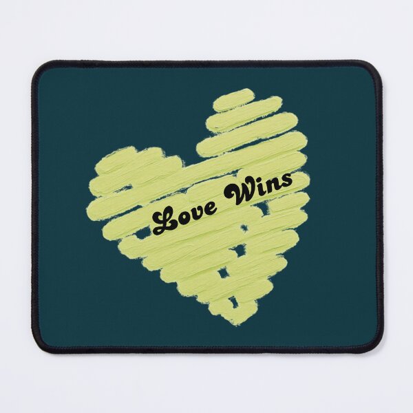 Item preview, Love Wins – Lime Green Hand Painted Heart | Minimalist Typography designed and sold by VariusDesigns.
