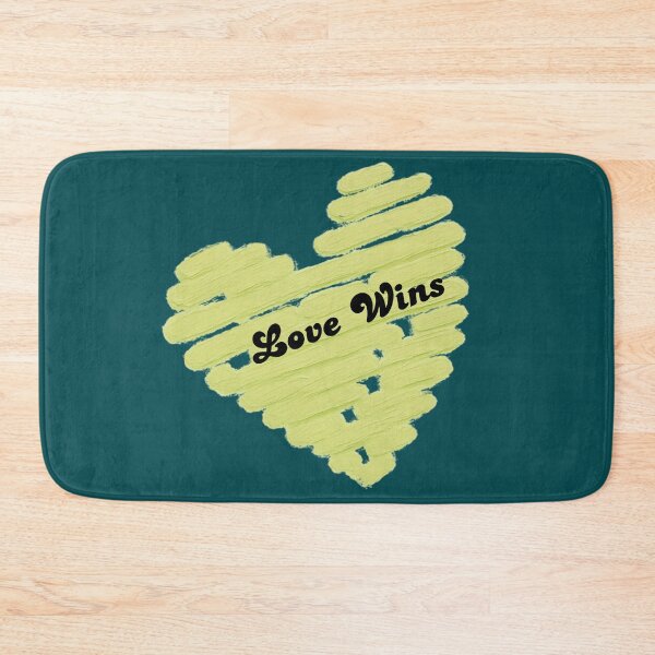 Item preview, Love Wins – Lime Green Hand Painted Heart | Minimalist Typography designed and sold by VariusDesigns.