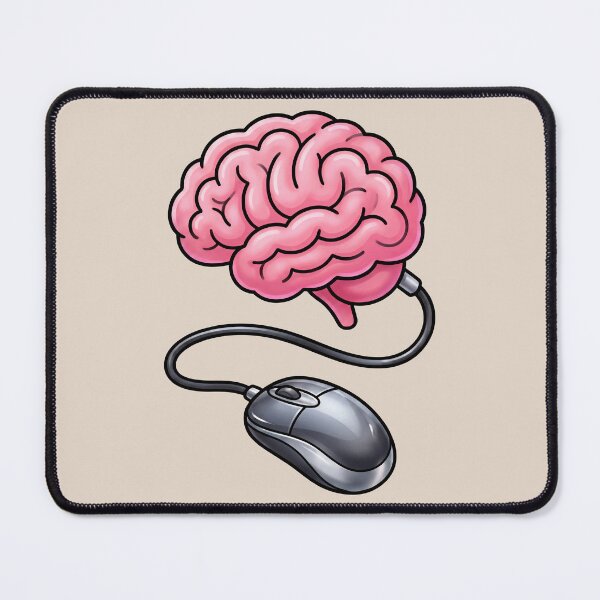 Item preview, Connected Mind – Computer Mouse and Brain Geek Technology Design 3 designed and sold by WordPlayStudio.
