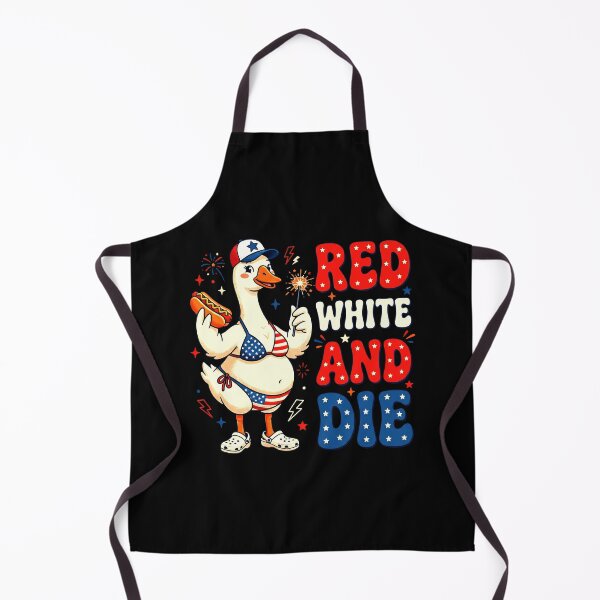 Item preview, Red White And Die Funny Goose 4th of July Hot Dog Shirt designed and sold by ArcaneArtistry.