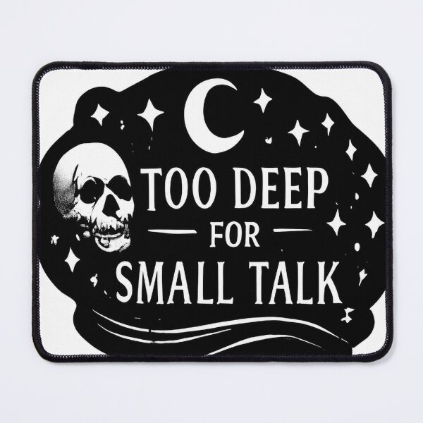 Item preview, Too Deep For Small Talk Gothic Skull Sticker | Dark Aesthetic Moon & Stars Quote Design designed and sold by echoartstd.