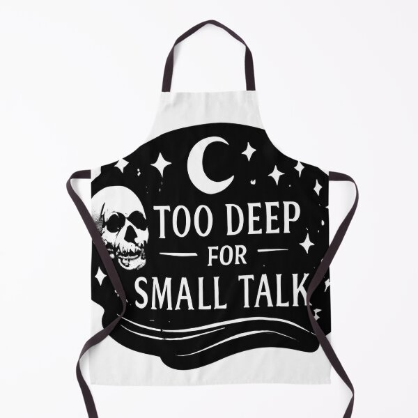 Item preview, Too Deep For Small Talk Gothic Skull Sticker | Dark Aesthetic Moon & Stars Quote Design designed and sold by echoartstd.