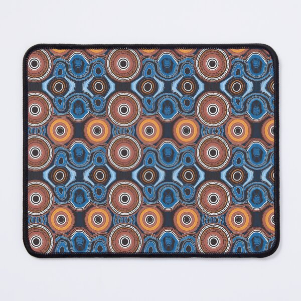 Item preview, Aboriginal Dot Painting Bedding Set Running Water Pattern Blue Rarrk designed and sold by AboriginalartVI.