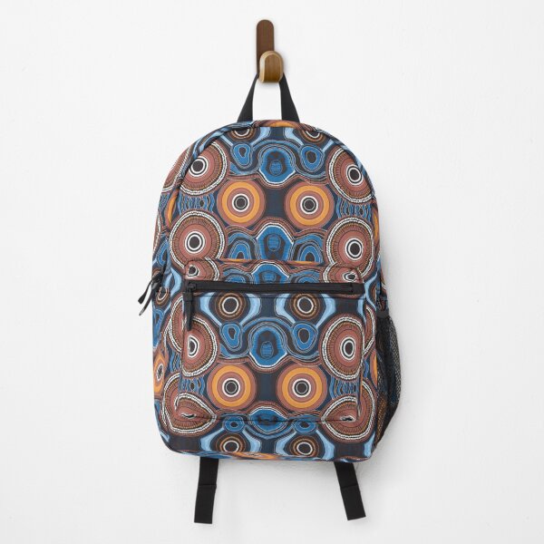 Item preview, Aboriginal Dot Painting Bedding Set Running Water Pattern Blue Rarrk designed and sold by AboriginalartVI.