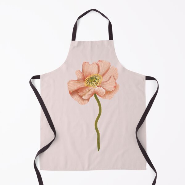 Item preview, A vibrant yet delicate print featuring a single peach-pink poppy flower on a gracefully curved stem. The light watercolor style is perfect for modern or vintage interiors. designed and sold by Grin Katalina Floral Patterns & Cozy Art.