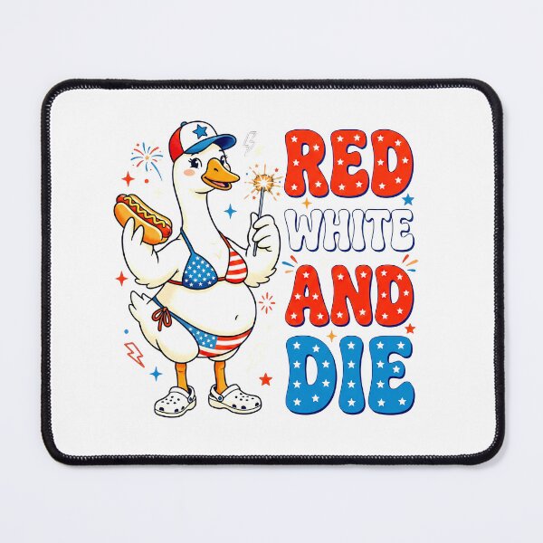 Item preview, Red White And Die Funny Goose 4th of July Hot Dog Shirt designed and sold by ArcaneArtistry.