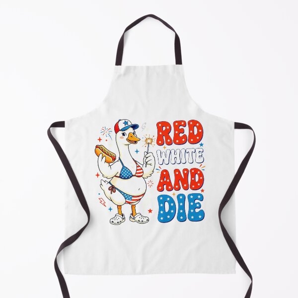 Item preview, Red White And Die Funny Goose 4th of July Hot Dog Shirt designed and sold by ArcaneArtistry.