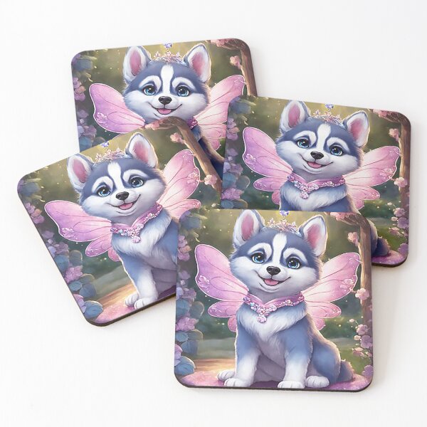 Item preview, Cute Husky Fairy Puppy in Magical Garden designed and sold by alw951.