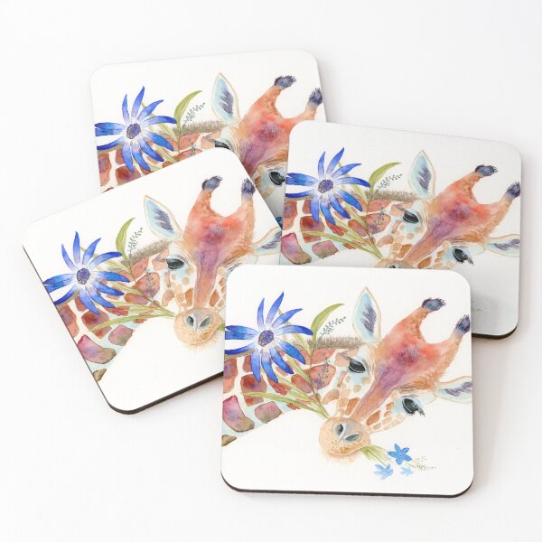 Item preview, Cute Giraffe Chewing Wildflowers designed and sold by Andreea Dumez.