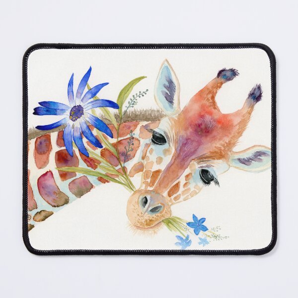 Item preview, Cute Giraffe Chewing Wildflowers designed and sold by Andreea Dumez.