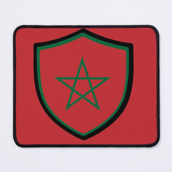 Item preview, morocco flag shield emblem graphic designed and sold by GlobalPrintArt.