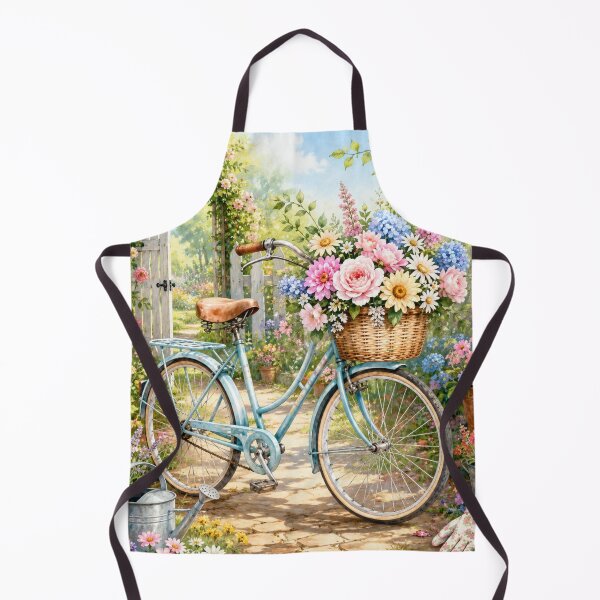 Item preview, Vintage Bicycle with Floral Basket designed and sold by Rohan132.