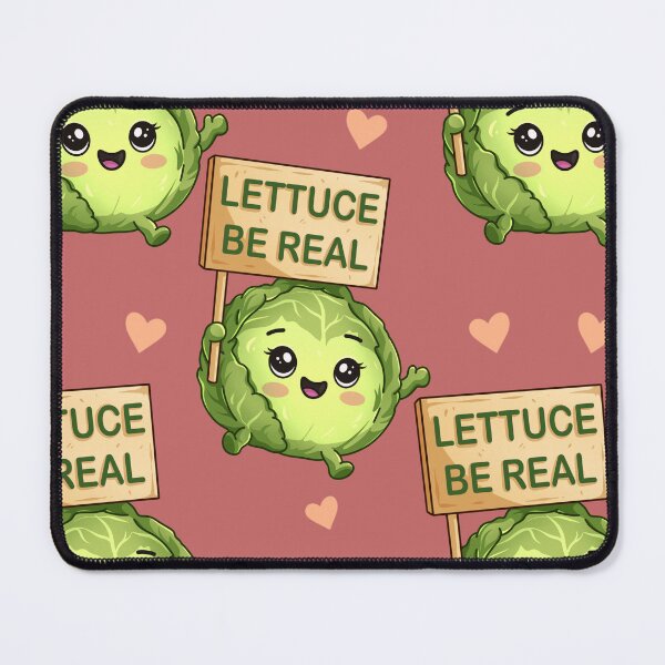 Item preview, Lettuce Be Real Cute Pun Sticker designed and sold by tviyluv.