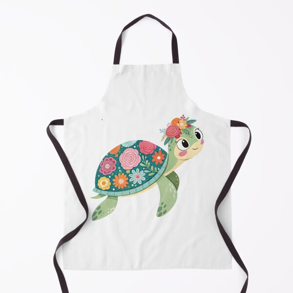 Item preview, Floral baby turtle designed and sold by trendspatterns.