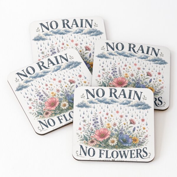 Item preview, No Rain, No Flowers | Cozy Reading Rain Aesthetic | Pluviophile Sticker designed and sold by TulipsArtDesigns .