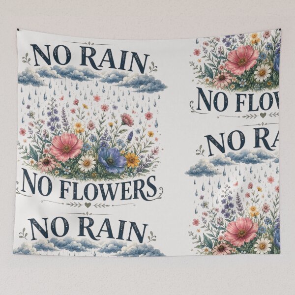 Item preview, No Rain, No Flowers | Cozy Reading Rain Aesthetic | Pluviophile Sticker designed and sold by TulipsArtDesigns .