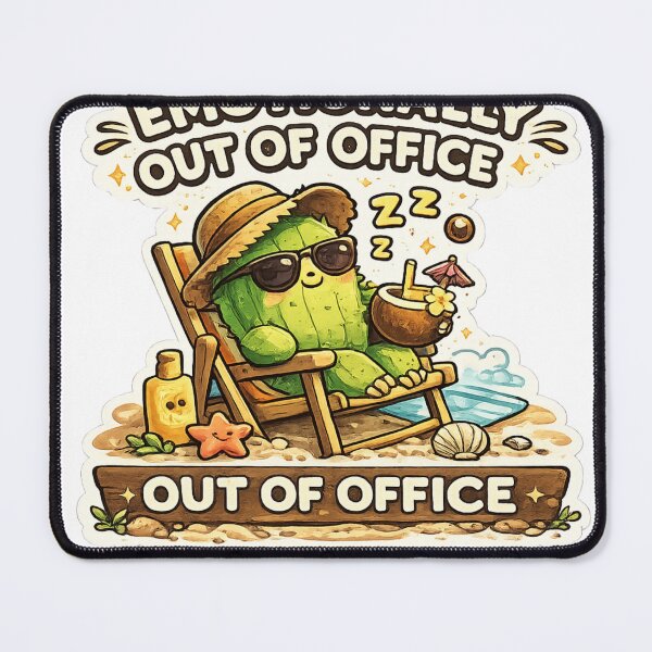 Item preview, Emotionally Out of Office Funny Cactus designed and sold by S06PMarketing.