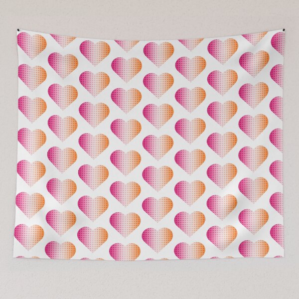 Item preview, Lesbian Pride Heart Pattern – Modern Graphic Design designed and sold by UndergroundRavers.