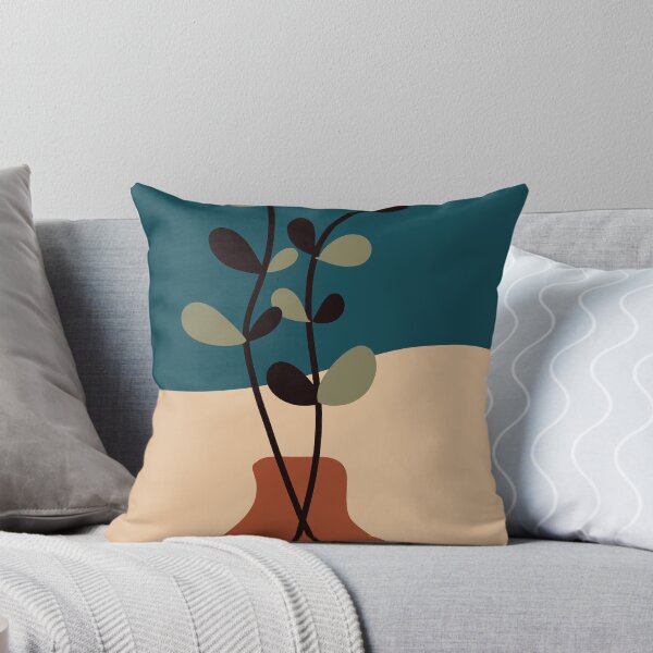 Item preview, Japandi Botanical Vase Abstract Minimalist Illustration designed and sold by Novalineastudio.