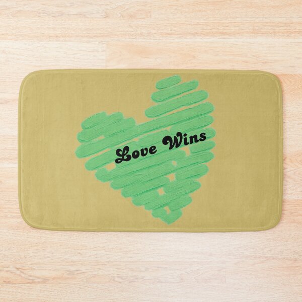 Item preview, Love Wins – Mint Green Hand Painted Heart | Minimalist Typography designed and sold by VariusDesigns.