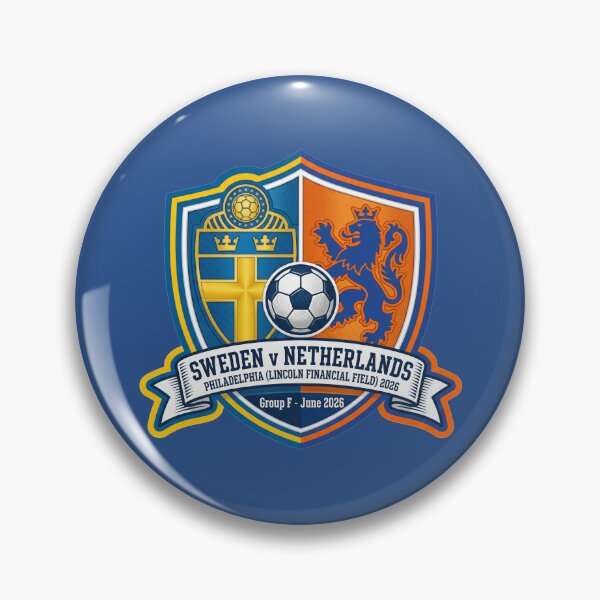 Item preview, Sweden vs Netherlands 2026 Philadelphia Soccer Match Crest designed and sold by Pride Emblem Prints.