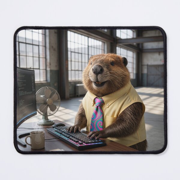 Item preview, Nerdy Beaver Is a Tie-Wearing Hacker designed and sold by Tridentulus.
