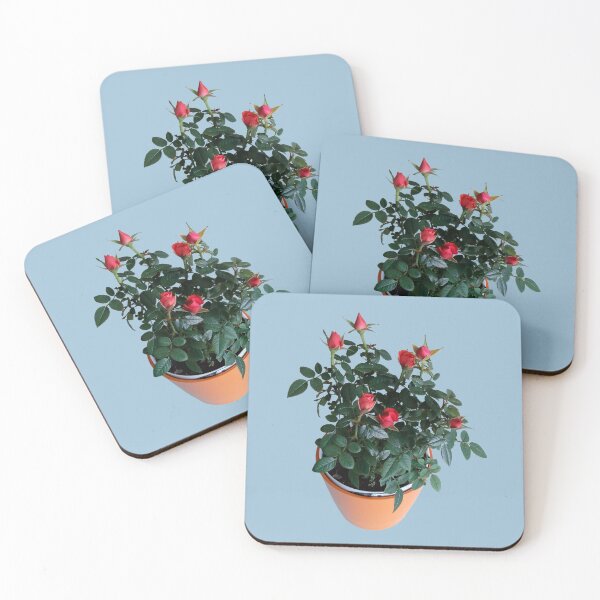 Item preview, Mini red roses in a vase original artwork designed and sold by paragonDesign28.