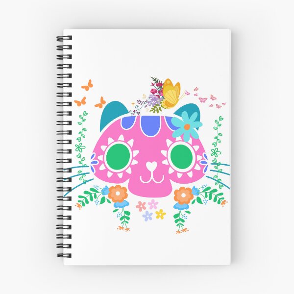 Item preview, Colorful Floral Sugar Skull Cat with Butterflies designed and sold by WhimsyWolfDsgns.