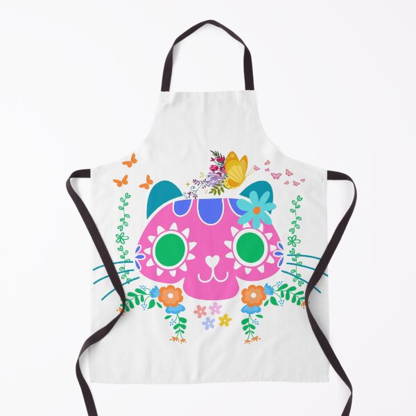 Item preview, Colorful Floral Sugar Skull Cat with Butterflies designed and sold by WhimsyWolfDsgns.