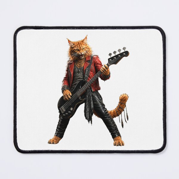 Item preview, Funny Cat Bass Player Gifts For Musicians designed and sold by Bisonia.