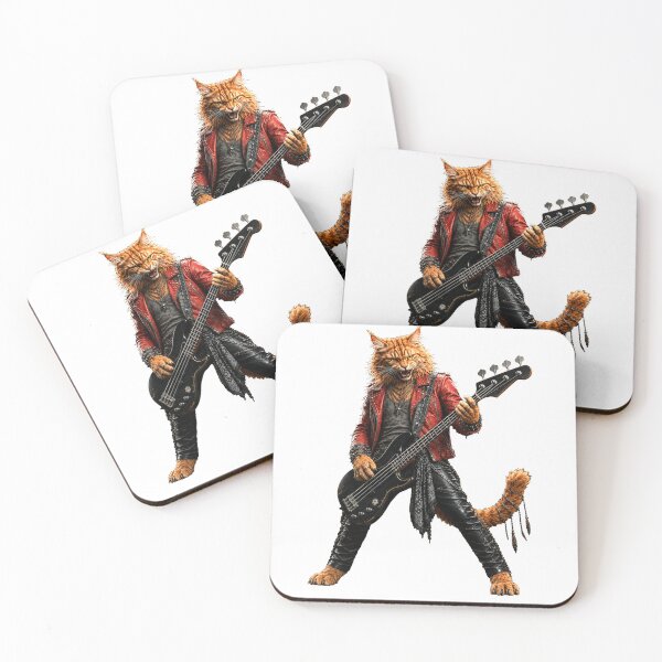 Item preview, Funny Cat Bass Player Gifts For Musicians designed and sold by Bisonia.