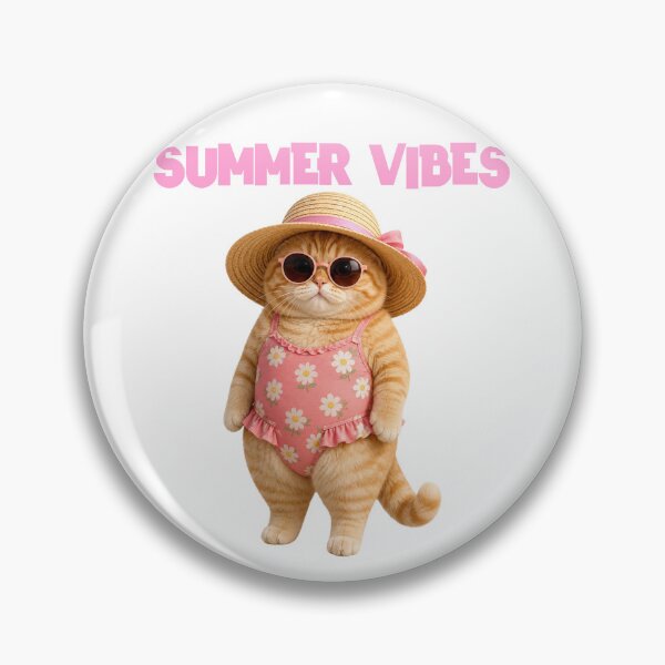 Artikelvorschau, Sommerliche Vibes für Katzenliebhaber entworfen und verkauft von Giddy Bear Gifts.