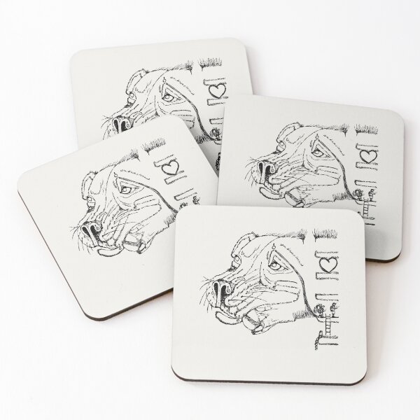 Item preview, Sulking Doggo - (#F0EEE9) designed and sold by The Stippler Process.