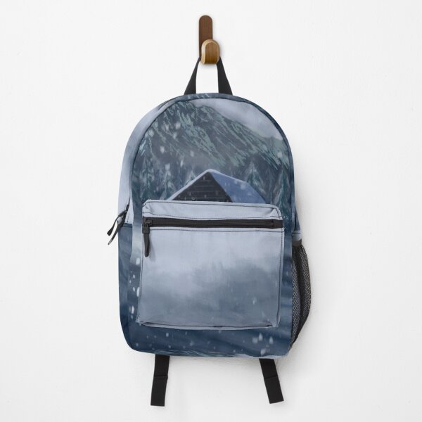 Item preview, Lonely cabin in winter forest while snowing designed and sold by Witseart.