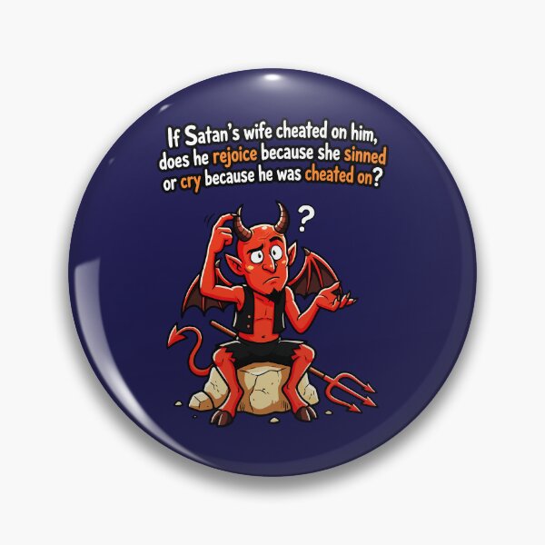 Item preview, Satan Cheating Wife Sin Funny Devil Meme designed and sold by RamyGallery.