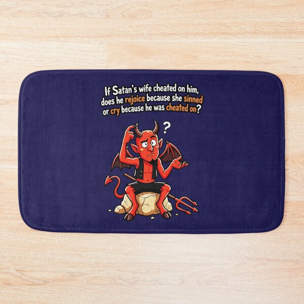 Item preview, Satan Cheating Wife Sin Funny Devil Meme designed and sold by RamyGallery.