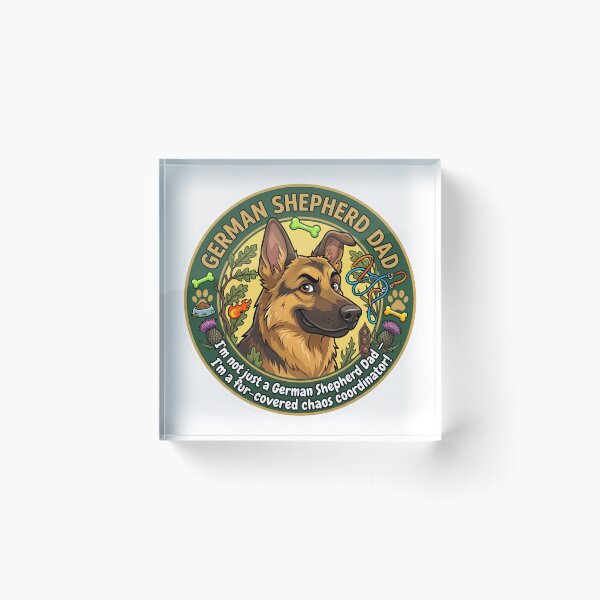 Item preview, German Shepherd Dad Fur-Covered Chaos Coordinator Funny GSD Gift designed and sold by Presshue.