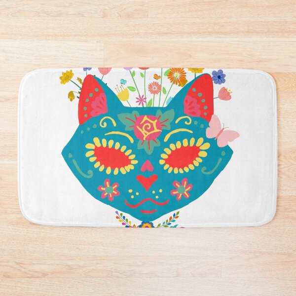 Item preview, Cute Sugar Skull Cat Design designed and sold by WhimsyWolfDsgns.