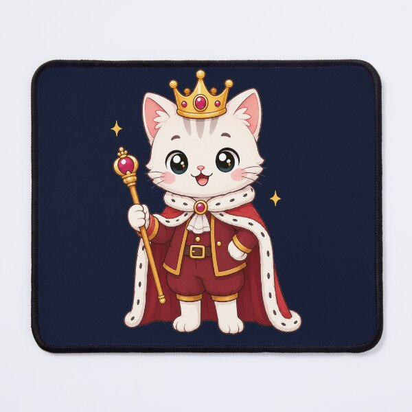 Item preview, Cute King Cat Royal Kitten Wearing Crown And Scepter designed and sold by Seculinator.