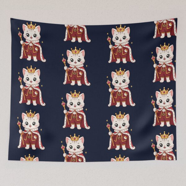 Item preview, Cute King Cat Royal Kitten Wearing Crown And Scepter designed and sold by Seculinator.
